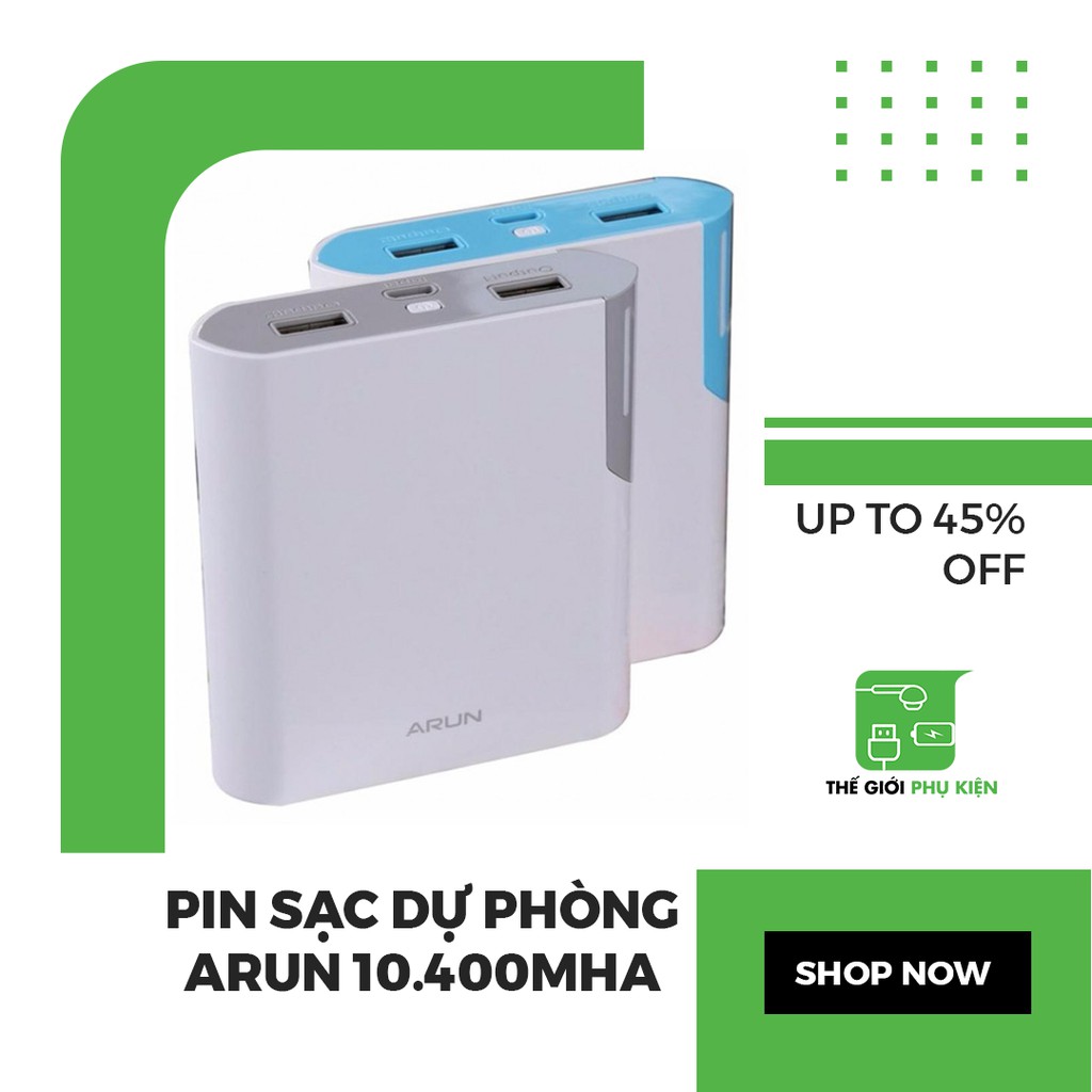 Pin dự phòng Arun 10400mAh
