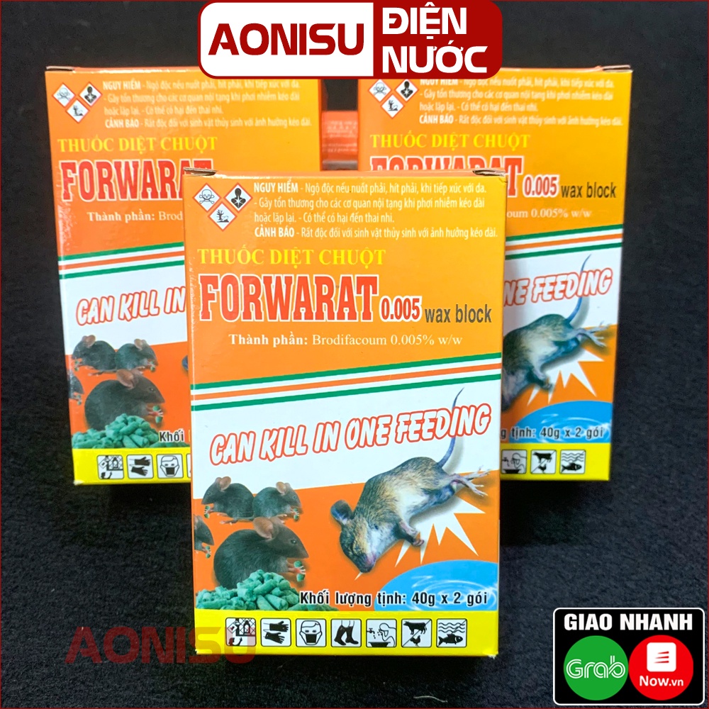 Thuốc Diệt Chuột Cực Mạnh FORWARAT HỘP 80G CAM HÀNG CÔNG TY  Thế Hệ Mới - Bả Chuột Sinh Học AONISU