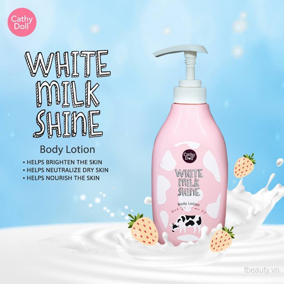 Sữa tắm sữa bò Cathy Doll White Milk Shine Body Bath Cream 450ml