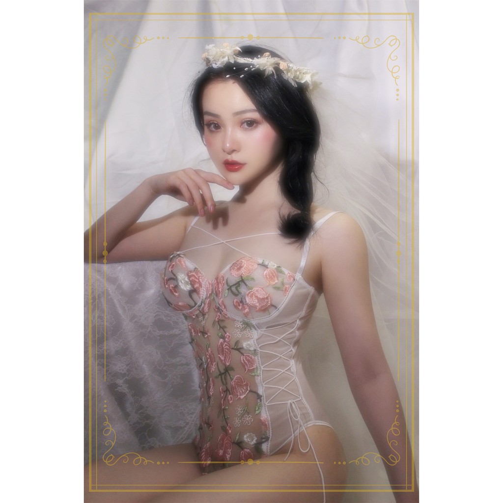Bodysuit 2 dây 💝 Free ship 💝 thêu hoa dây đan hông quyến rũ | BigBuy360 - bigbuy360.vn