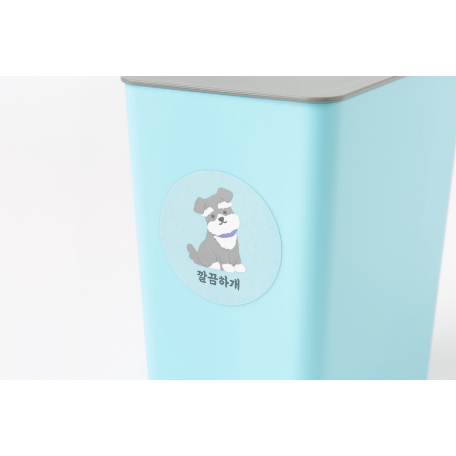 Thùng Rác ARTBOX Hàn Quốc Nhỏ Gọn Hình Vuông Màu Xanh Họa Tiết Chú Cún Dễ Thương