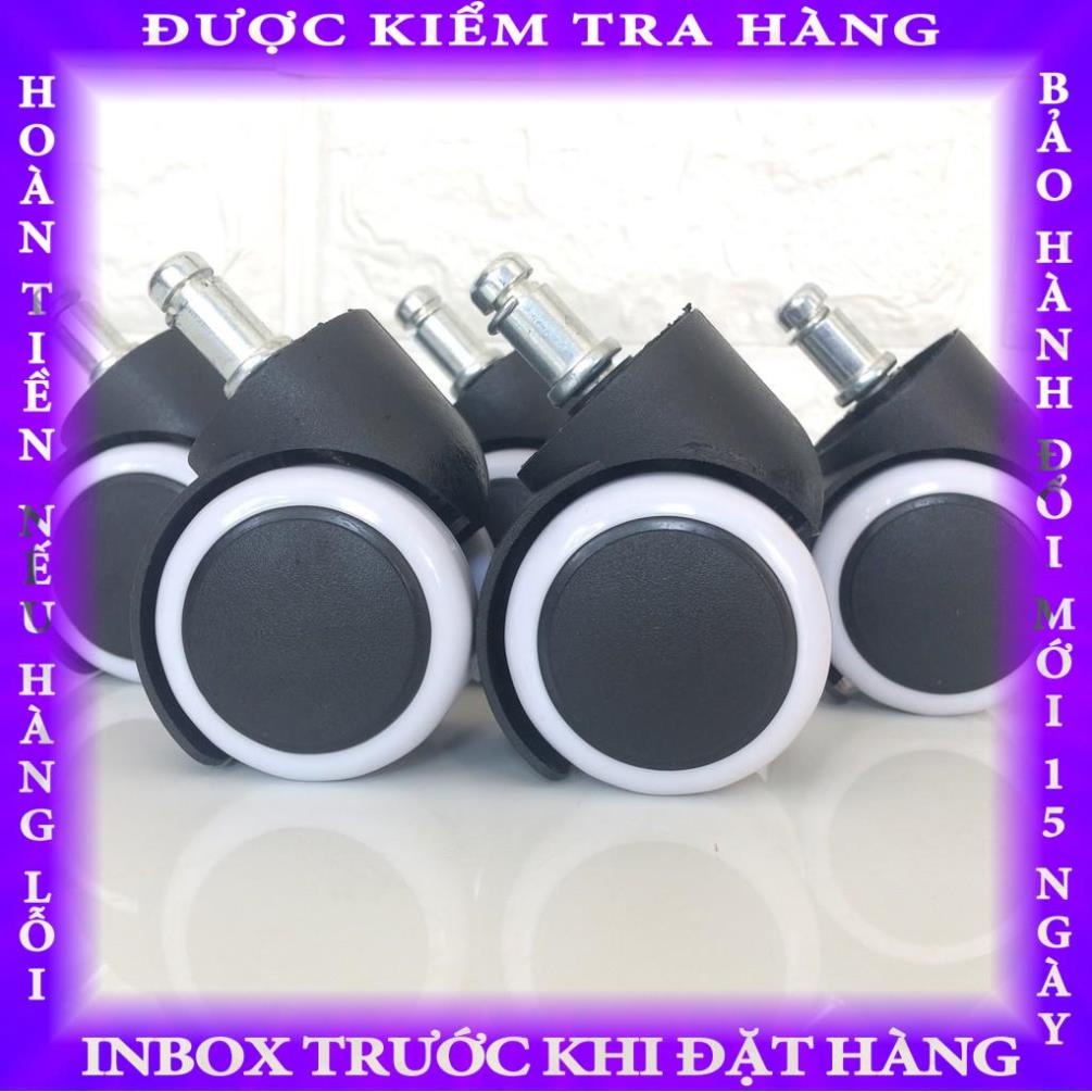 5 Bánh xe chân ghế xoay màu ĐEN TRẮNG - Ghế giám đốc - Ghế nhân viên - Ghế trưởng phòng nangoxx