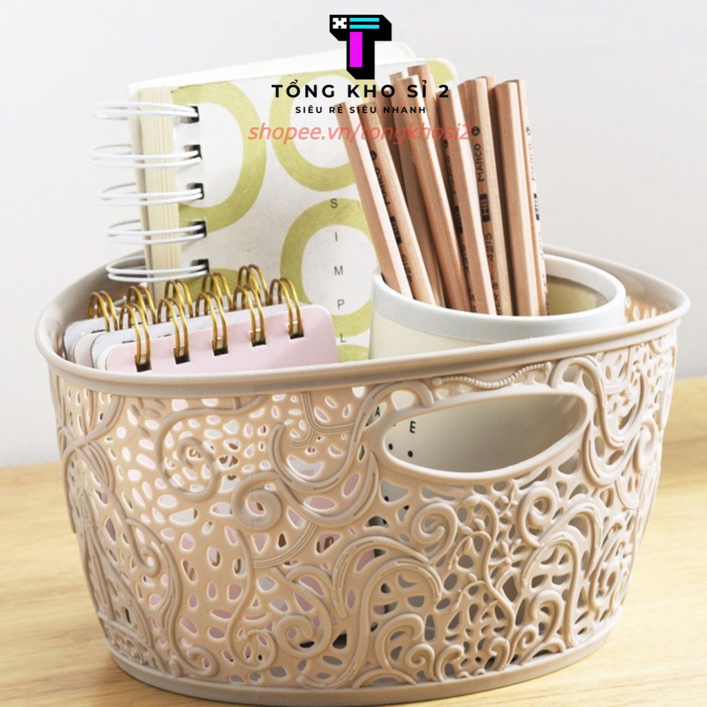 PVN32786 - Giỏ nhựa đựng đồ có quai cầm đa năng tiện lợi - #giodungdo