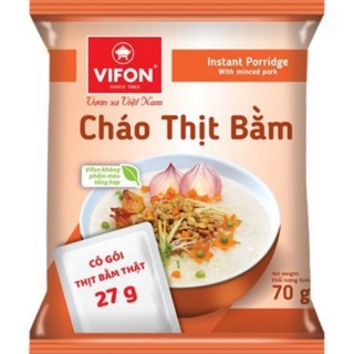 Cháo Vifon thịt bằm/thịt gà/sườn có gói thịt thật (gói 70g)/Cháo thịt bằm mới gói 50g