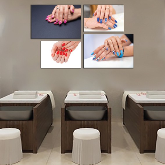 Tranh dán tường trang trí spa, tiệm nail, sơn móng đẹp