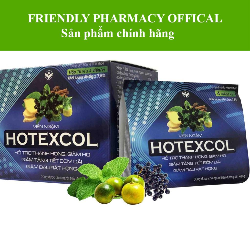Viên ngậm Hotexcol – Hỗ trợ giảm ho hiệu quả (Hộp 10 vỉ x 4 viên)