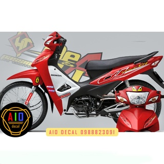 Tem rời wave 110cc xanh trắng - ảnh thật