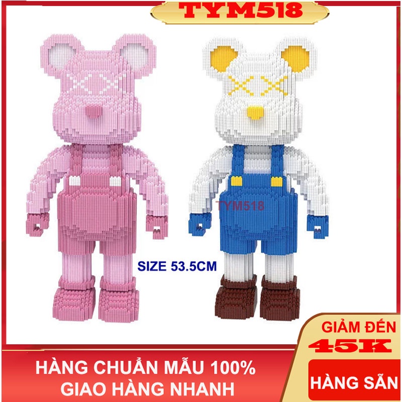 Lắp ráp mô hình le.go 3D Gấu Bearbrick  bồi bàn jinx ironman ô chữ cỡ lớn 53cm 55cm Hàng Đẹp iron man SIÊU HOT