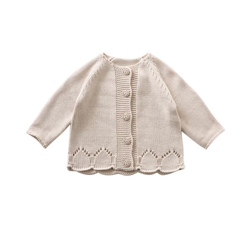 Áo Khoác cardigan Len Dệt Kim Thời Trang Xuân Thu Dành Cho Bé Gái 1-3 Tuổi