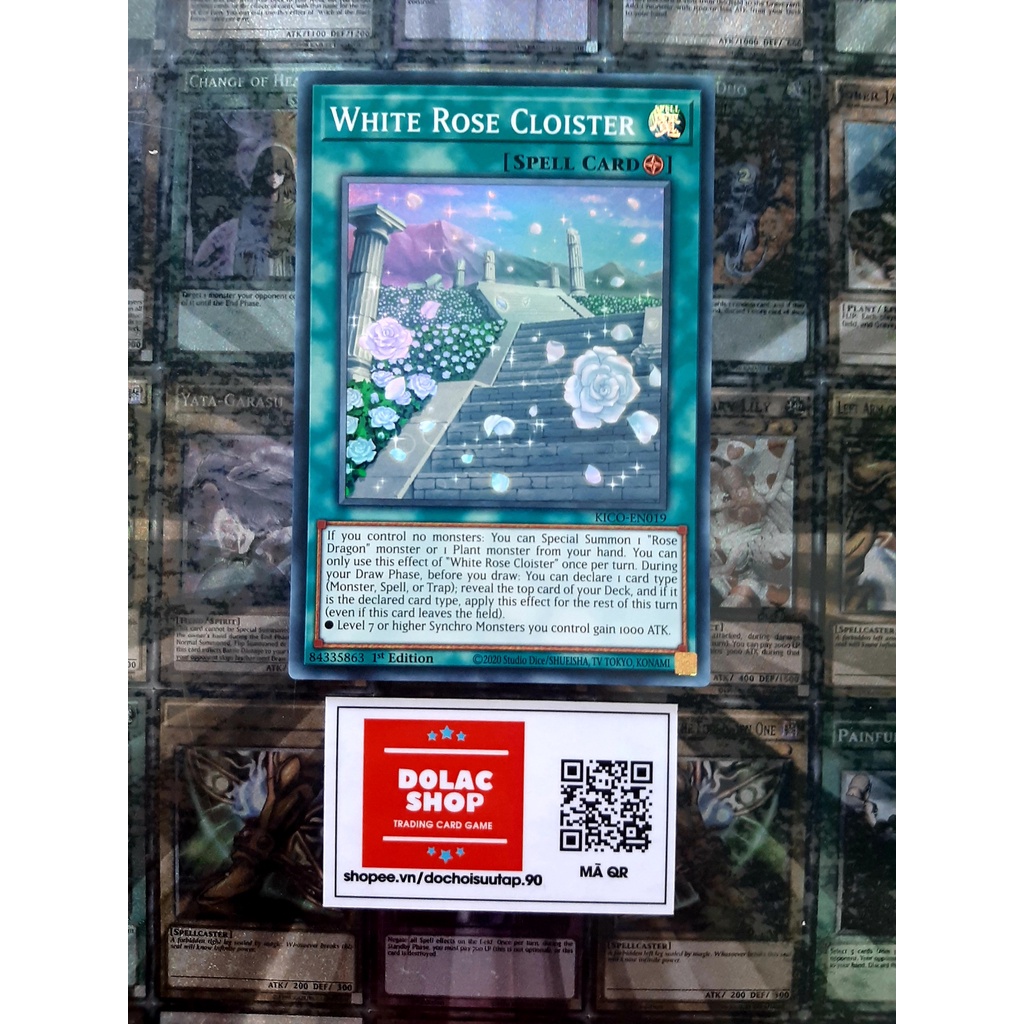 [ ĐỖ LẠC SHOP ]  THẺ BÀI YUGIOH SPELL White Rose Cloister - KICO-EN019 - Super Rare 1st Edition