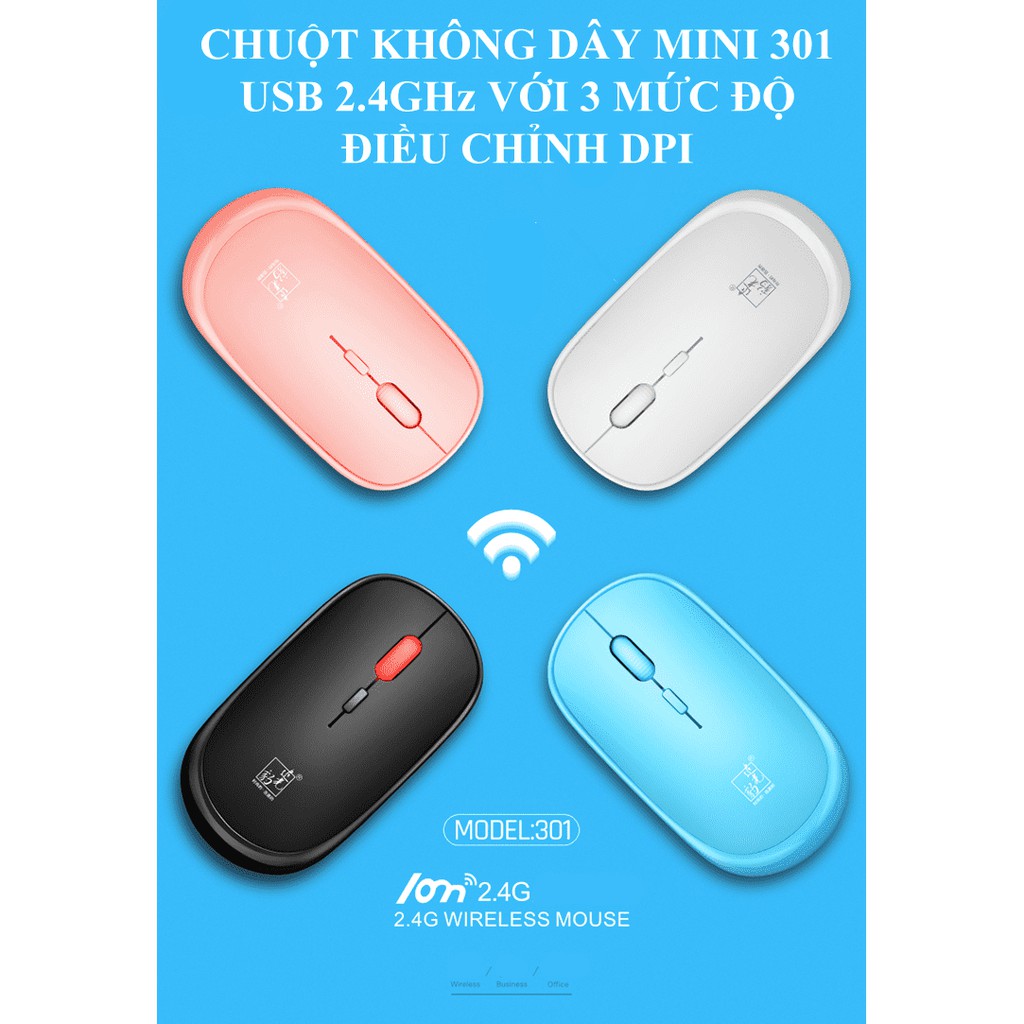 Chuột không dây 301 (Công nghệ tiết kiệm pin) - NK