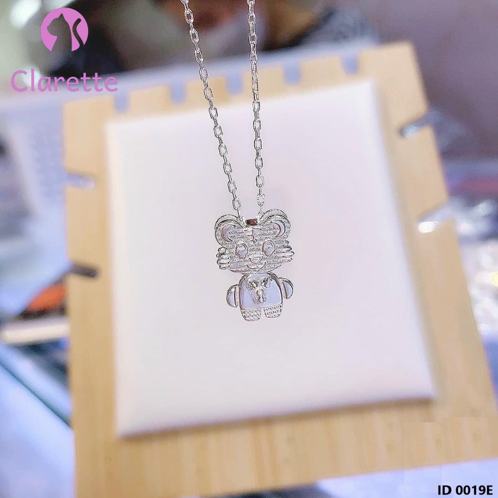 Vòng cổ bạc cho bé hình con hổ Clarette 0019E