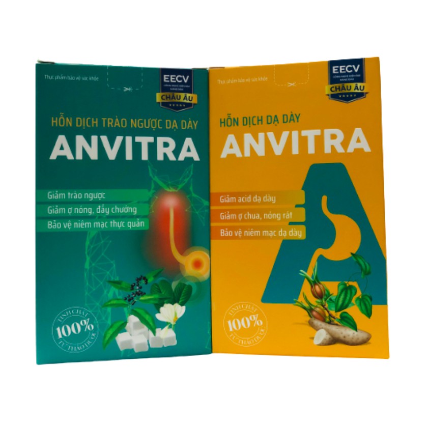 ANVITRA - HỖN DỊCH TRÀO NGƯỢC DẠ DÀY GIÚP GIẢM ĐAU VÀ CÁC TRIỆU CHỨNG CỦA DẠ DÀY (15 gói)