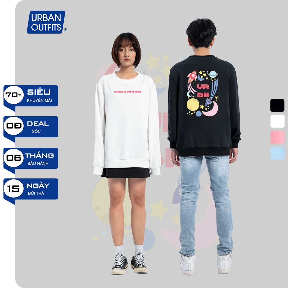 Áo Sweater Form Rộng Nữ Nam URBAN OUTFITS In Hệ Mặt Trời URBN SWO35 Thun Cotton Nỉ 4 Chiều Local Brand