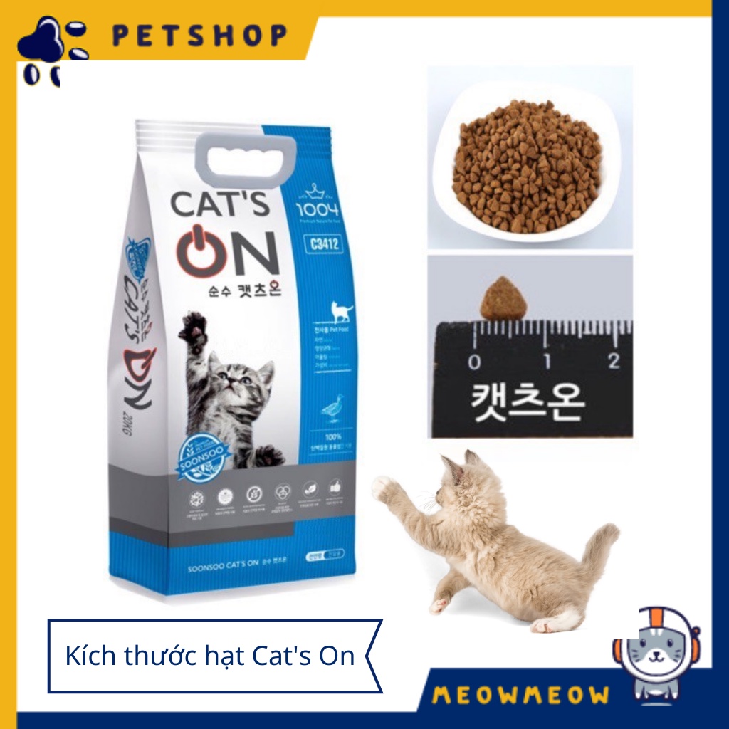 [Mã PET50 giảm 10% - tối đa 50K đơn 250K] Hạt cho mèo Cat On (Cat's On) loại 5KG - Hạt dinh dưỡng cho mèo mọi lứa tuổi.
