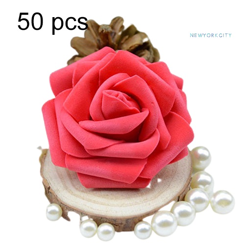 Set 50 Hoa Hồng Giả Nhiều Màu Sắc Dùng Để Trang Trí Tiệc Cưới
