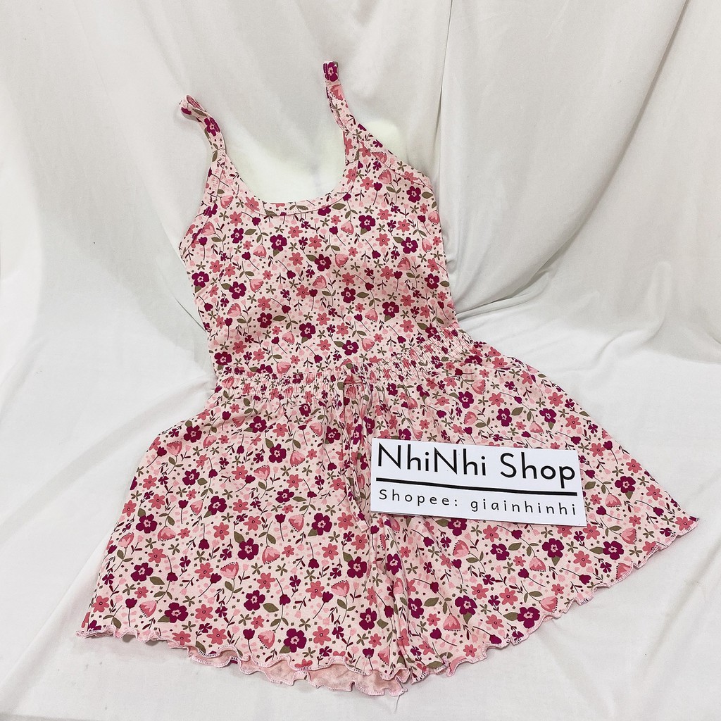 Bộ ngủ 2 dây họa tiết chất co giãn mát lạnh, Sét đồ ngủ hai dây sexxy BN0081 - NhiNhi Shop | BigBuy360 - bigbuy360.vn