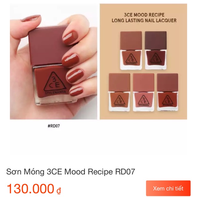 sơn móng tay 3ce  #RD07