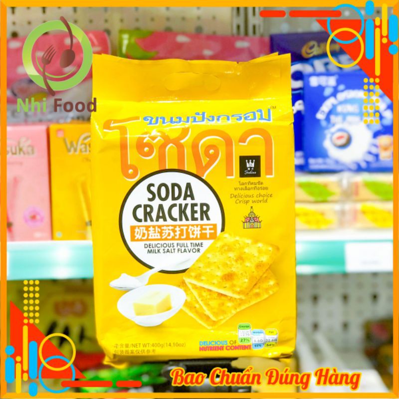 Bánh Quy Mặn Soda Cracker Vị Sữa Thái Lan, Gói 400g