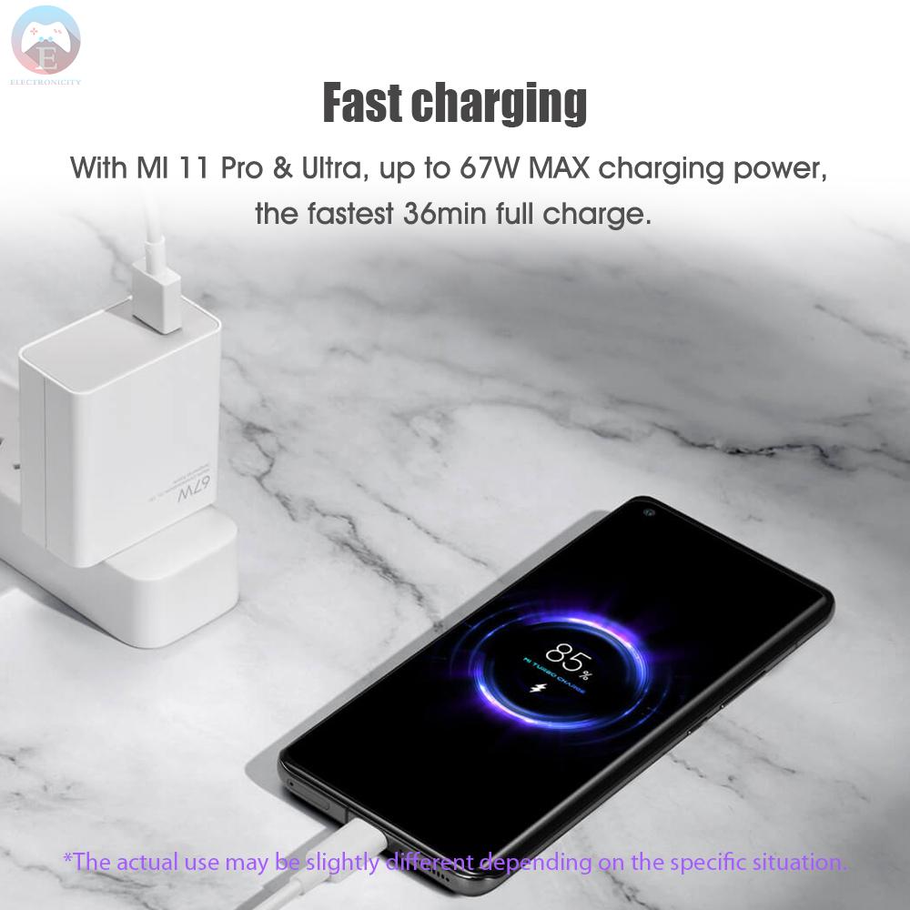 Bộ Sạc Nhanh 67w Và Dây Cáp Usb Type C 6a Cho Điện Thoại Xiaomi / Huawei / Samsung