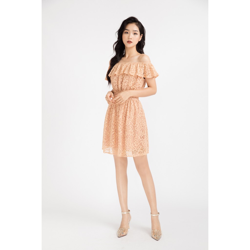 [Mã WABRWA15 giảm 15% đơn 300K] Đầm xòe trễ vài bèo vai DEA0144 - 20Again | BigBuy360 - bigbuy360.vn
