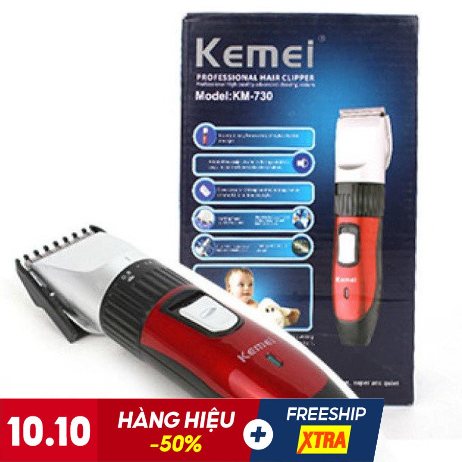 Tông đơ, máy cắt tóc cho bé Kemei -730  Chính Hãng Sạc Điện SIêu Tiện Lợi