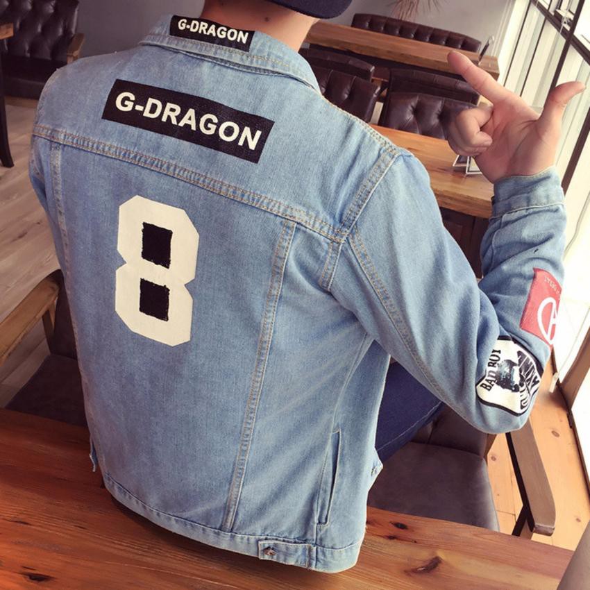 (FREE SHIP) Áo Khoác Jeans Nam G-Dragon .