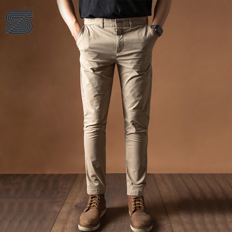 Quần kaki nam ống  côn , quần kaki dáng dài công sở thanh lịch, trẻ trung thời trang VNLINE - QMSMTC102