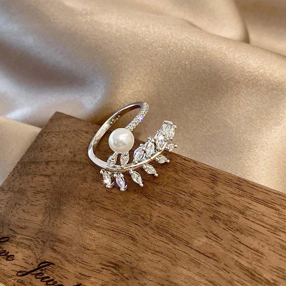 Danilo Nhẫn Hình Trái Tim / Quả Đào Lãng Mạn Có Thể ĐiềuNhẫn Hở Đính Đá Zircon Phong Cách Hàn Quốc