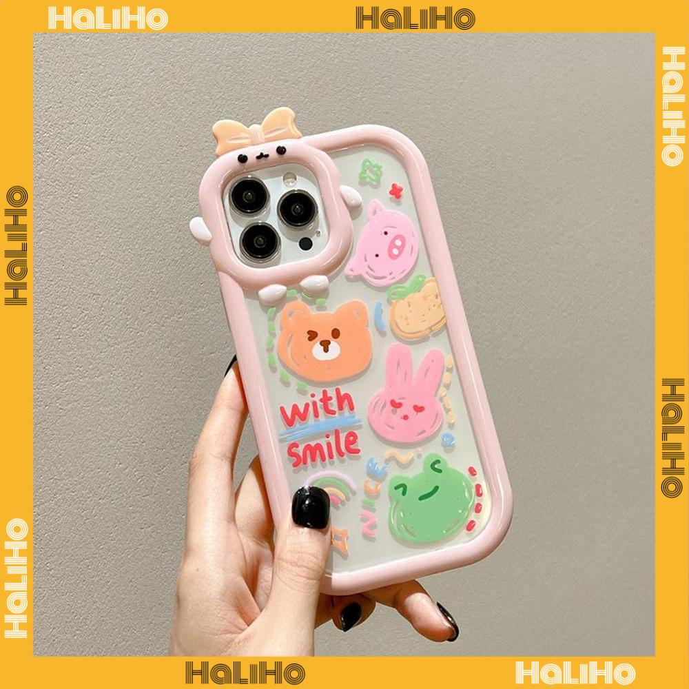 iPhone Case Silicone Soft Case Clear Case Airbag Shockproof Protection Camera Shiny Feel Bear Cartoon Cute Compatible For iPhone 11 Pro Max 13 Pro Max 12 Pro Max 7Plus xr XS Max
