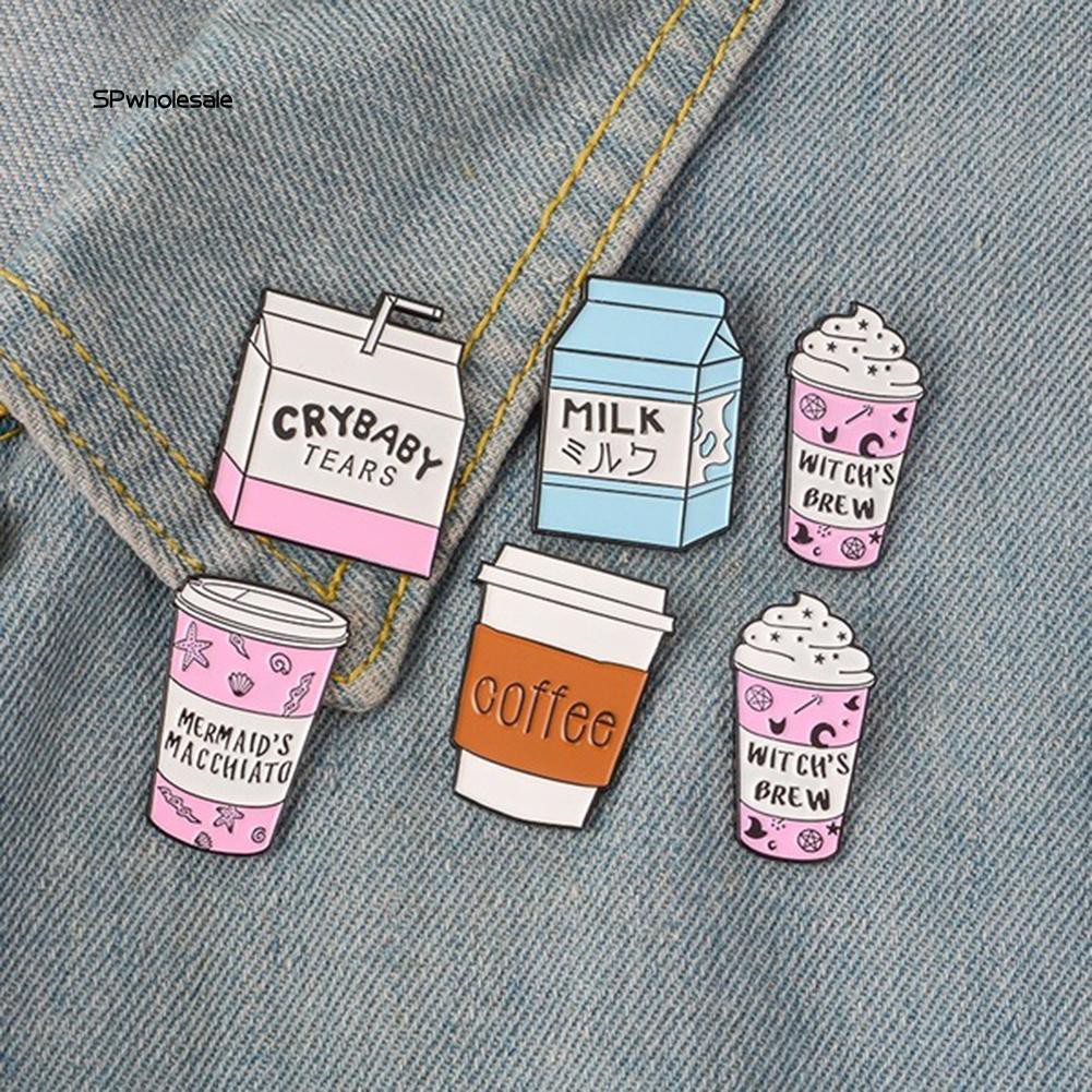SPwholesale| Huy hiệu cài áo hình tách cà phê hoạt hình ngộ nghĩnh
