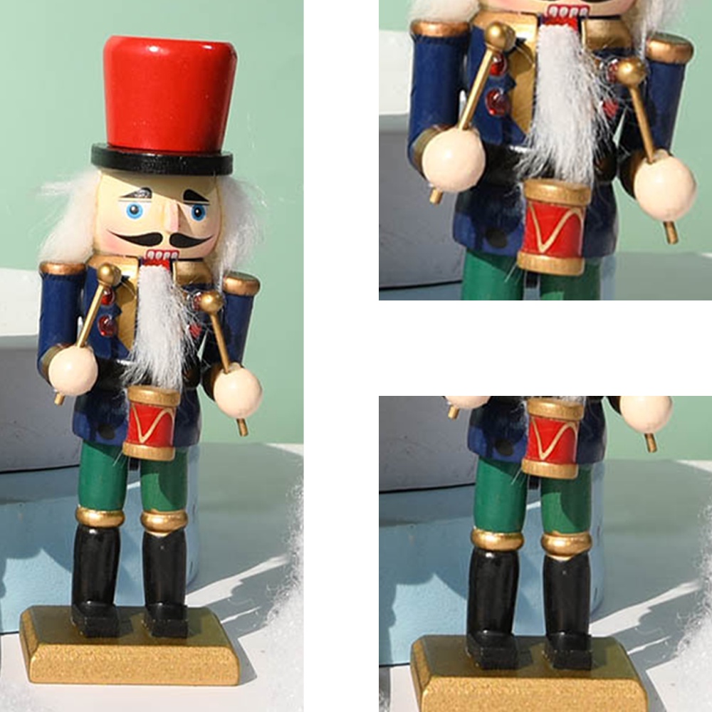 Set 3 Mô Hình Búp Bê Người Lính Bằng Gỗ 15Cm Trang Trí Nhà Cửa Nhân Dịp Năm Mới