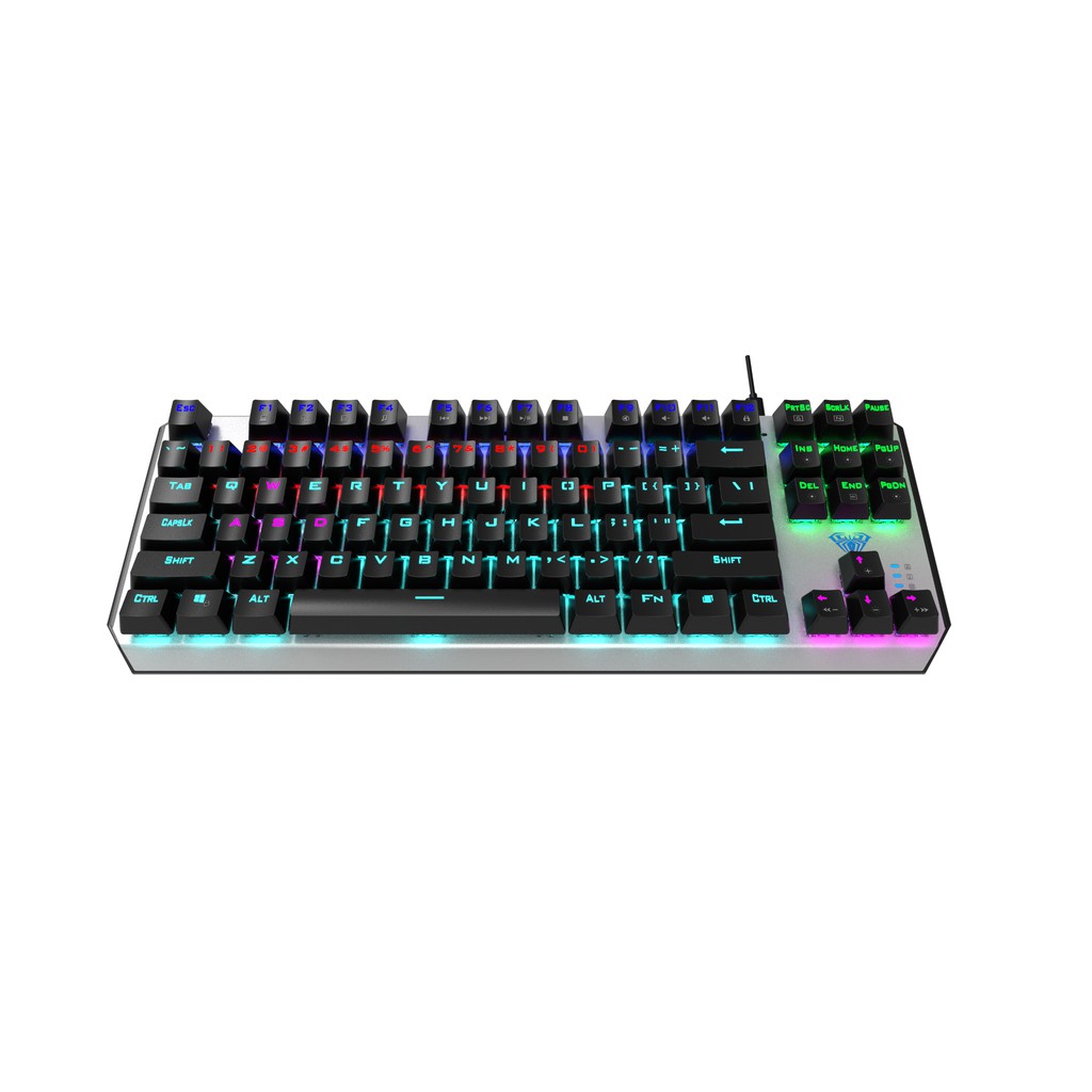 Bàn Phím Cơ Gaming Keyboard F2067 AULA LED 87 keys.Software-Controlled Light&Macro Customization