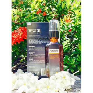 Tinh dầu dưỡng tóc Pallamia Argan Hair Oil Collagen & Keratin CHÍNH HÃNG
