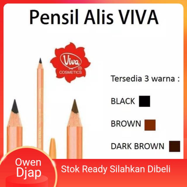 Viva (hàng Mới Về) Chì Kẻ Lông Mày Ba Màu Tùy Chọn