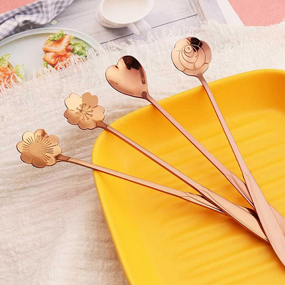Muỗng Tay Cầm Dài Chất Lượng Cao|Muỗng Khuấy Đồ Uống Hình Cây Kem