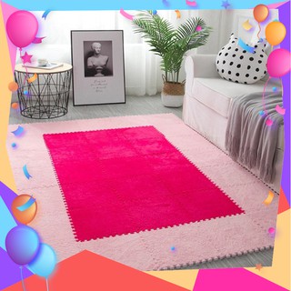 [FREESHIP_Thanh lí 1 ngày] Miếng Thảm Lông Xốp Ghép Lót Sàn Kích Thước 60x60cm Nhiều Màu - Ảnh Thật Video