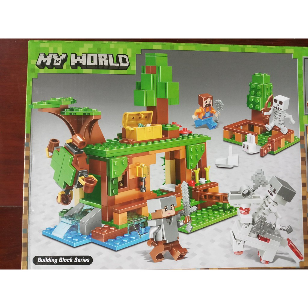 Đồ chơi lắp ráp Lego Minecraft My World Minifigures Xếp Mô Hình logo Xương Ngựa Thỏ Bela 11138