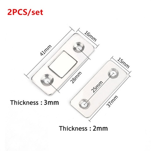 FEELING2Pcs/Set Nam Châm Hít Cửa,Gắn Cửa Lực Hút Cực Mạnh,Chốt Cửa Nam Châm Kèm Ốc Vít Cố Định Tiện Dụng Cho Tủ Đồ Nội Thất