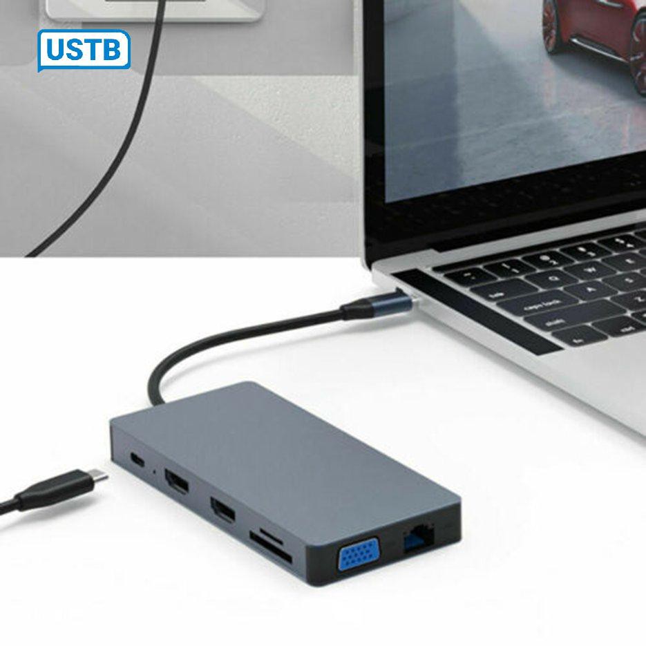 Đế Sạc 12 Trong 1 Cổng Usb 3.0 Hdmi Vga Pd Cho Notebook