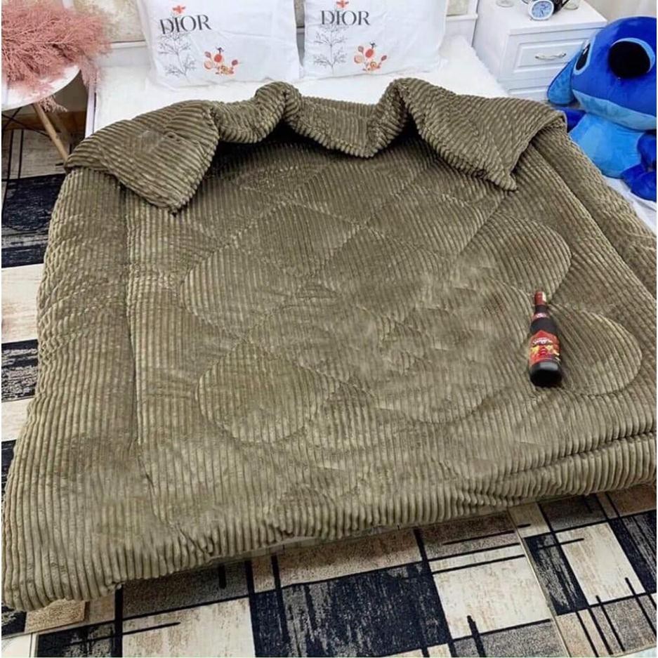 Ga Trải Giường Nỉ Nhung Tăm Cao Cấp (Tặng Kèm Vỏ Gối Nằm ) + Chăn nhung 3.8kg mềm, óng mịn