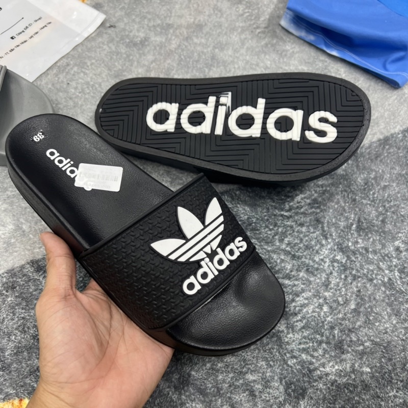 Dép Nam Cao Cấp full box -  Dép Quai Ngang Adidass Có Hộp Tặng Kèm
