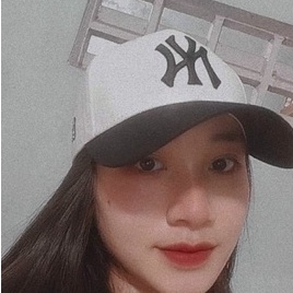 Nón  lưỡi trai Trắng Đen logo thêu chữ NY dành cho mọi lứa tuổi Free size