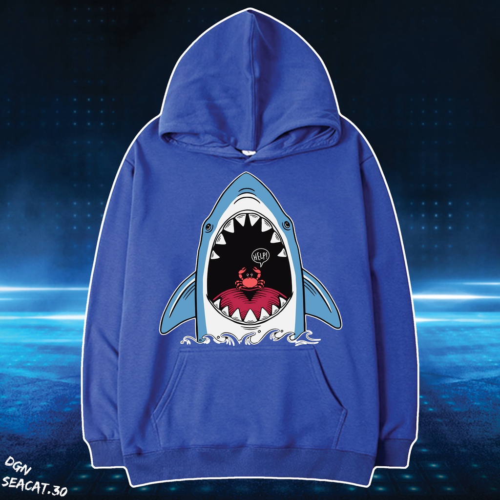 Hoodie xanh bích cá mập SEACAT.30