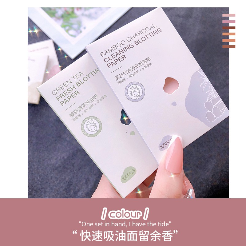 Set 100 Tờ Giấy Thấm Dầu Làm Sạch Da Mặt Kiềm Dầu MACAIER NO.139