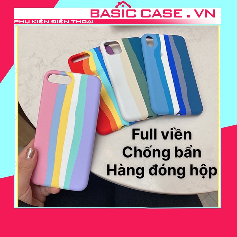 Ốp Lưng Iphone Chống bẩn Full Viền Táo Cầu Vồng 6/6s/6plus/6splus/7/7plus/8/8plus/plus/X/Xr/Xsmax/11/12/pro/promax