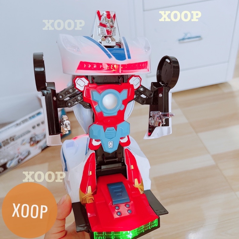 Đồ chơi ! Xe cảnh sát biến hình có nhạc đèn cho bé mã FW-2033