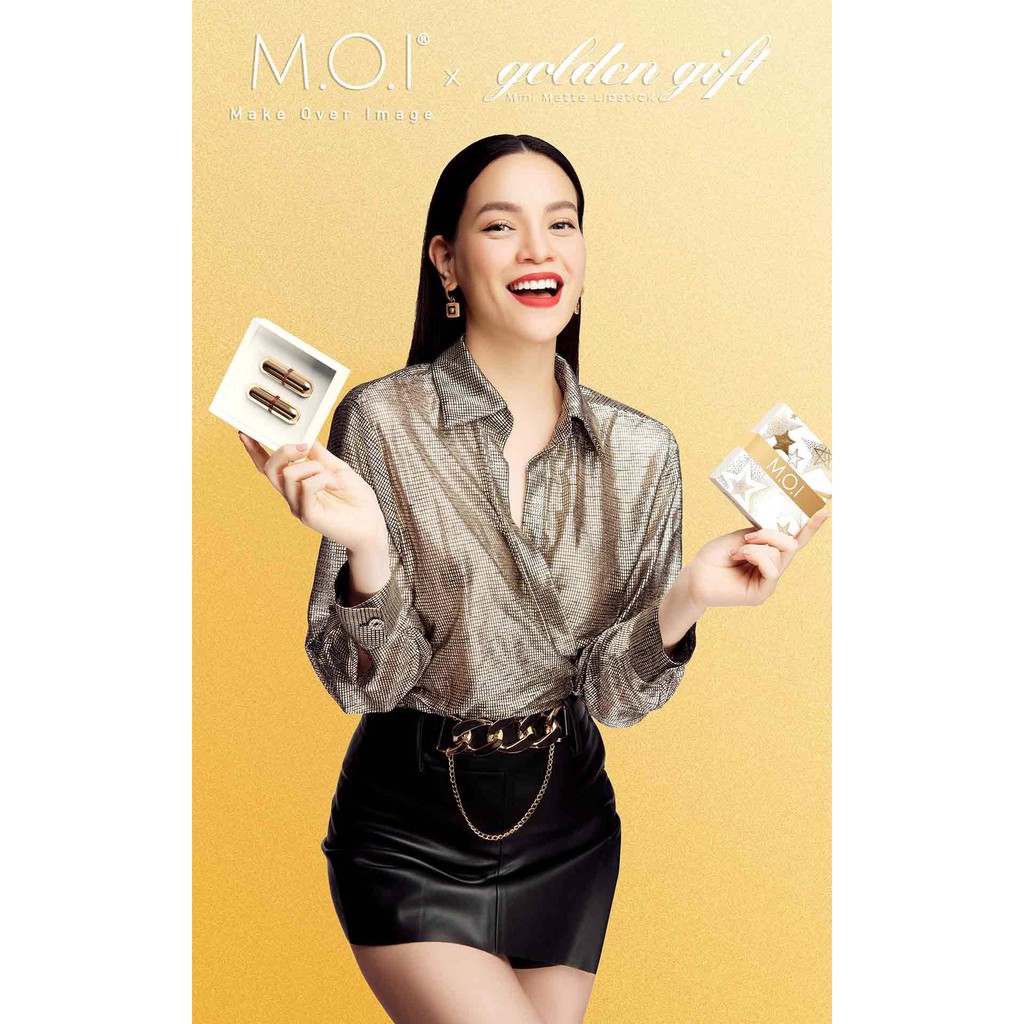 Son Thỏi Lì - Set 2 Son Thỏi Mini GOLDEN GIFT Son Hồ Ngọc Hà MOI | BigBuy360 - bigbuy360.vn