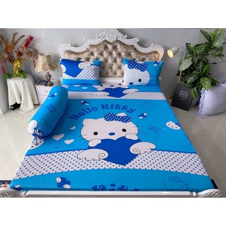 Bộ drap thun Hàn Quốc mẫu hello kitty siêu đẹp