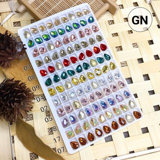 [Đá đính móng ][Đá nail ] đá khối chân vàng giọt nước 10v